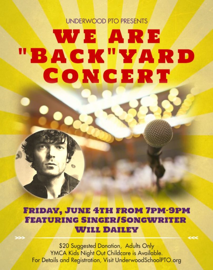 We Are "Back" Yard Concert - June 4th